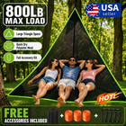 Heavy-duty Multi Person Triangle Hammock With Portable Straps   Storage Bag New
