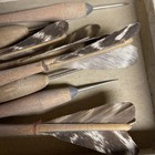 Vintage Official Tournament Darts Wood Handle   Feathered 8 Pc