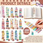 150 Pcs Book Tracker Bookmarks Bulk 6 3 X 1 97 Inch Bookshelf Design Bookmarks P