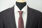 Canali 1934 Current Dark Red Plaid Wool 2 Pc Suit Jacket Pants Sz 40r Brand New