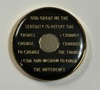 8 Year  viii  Aa Medallion Black   Gold Alcoholics Anonymous Sobriety Chip Coin