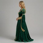Green Velvet Medieval Renaissance Dress Tudor Corset Fair Gown Fantasy Cosplay