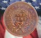 1793 Strawberry Leaf Large Cent Copper Coin Modern Restrike Medal