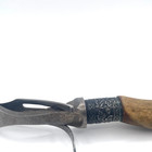 Antique 11 5  Carving Fork Stag Antler Deer Large Handle Sliver Great Patina 
