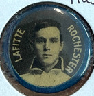 Original 1910 Rochester  Ny Hustlers  lafitte  Ball Player s Button  mascot Gum 