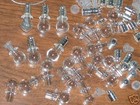 1 Minature Glass Crystal Ball Small Fill Locket Findings Easter  Tiny Bottle 