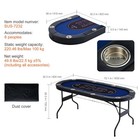 8 Player Foldable Poker Table  Blackjack Texas Holdem Poker Table With Padded