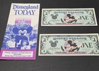 2 1987 Disney Dollars Consecutive Serial Numbers Series A  1 Mickey Disneyland