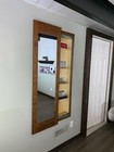  Hidden Storage Mirror   In-wall Gun Safe Concealment Cabinet - American Walnut