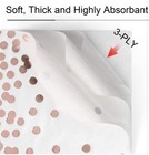 Rose Gold Paper Cocktail Napkins For Party  Polka Dot Confetti  5x5 In -100 Pack