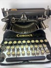 Antique Corona 3 Folding Typewriter Wwi Soldiers Portable 1910 Glass Key Working