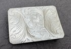 Vintage Rare Engraved Sterling Silver Western Silversmiths Trophy Belt Buckle