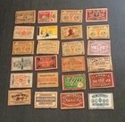 83 Matchbox Labels Very Old On Wood