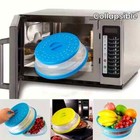2-in-1 Collapsible Microwave Splatter Guard Cover   Vegetable Washing Colander