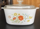 Rare Discontinued Vintage Pattern 1970   s Corningware 5 Liter With Lid A-5-b