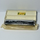 1960 s Hero Harmonica Wooden Frame China W  Original Box Vtg 