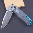 2026 Clear Transparent Pei Handle Axis Lock  Light Weight Pocket Folding Knife