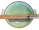 Pair Of Oneida Studio Pottery 5  Round Tapas Dish With Handles  1880 Collection