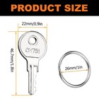 Ch751 Rv Keys For Camper Cabinet Push Lock T-handle Tool Box Spare Key 4 Pack 