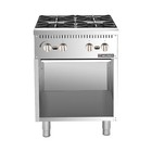 24  Commercial Natural Gas Range 4 Burners Gas Stove 100000btu W storage Base