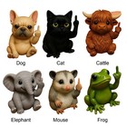 Mini Middle Finger Animal Middle Finger Statue Little Figurine Office    desktop