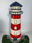 Vintage Cast Iron Lighthouse Doorstop 12 In 