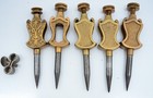 Stanley No  2 Sw Sweetheart Trammel Points Mixed Lot 1 Set Vtg Woodworking Tools