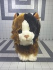 Animal Alley Calico Cat Plush 9    Realistic Stuffed Animal Brown Black White New