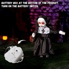 33 Inch Zombie Nun Girl Scary Animatronic Prop For Haunted House Halloween Decor