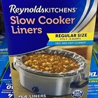 24 Ct  Reynolds Kitchens Slow Cooker Liners Bags Regular Size 3-8 Quart Bpa Free