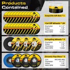 26pcs 4-1 2  Angle Grinder Disc Set     Cut-off  Flap   Grinding Wheels For Metal