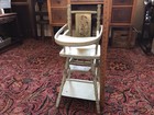 Antique Doll   s High Chair Folds To Table And Chair 