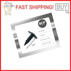  100 Qty   8 X 1 2  Black Phillips Modified Truss Head Wood Screws Self Tapping 