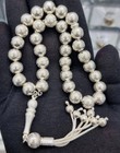 925 Sterling Silver Handmade Islamic Prayer Beads  Silver Misbaha Tasbih  Rosary
