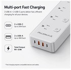 Us Power Strip Surge Protector 10 Ac Outlets 2 Usb Ports   2 Type C Port 5 Ft Ca
