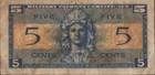 Vintage Military Payment Certificate 5 Cents Series 521