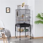 53 5  Play Open Top Parakeet Bird Cage For Parrot With Detachable Rolling Stand 
