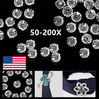 50-200x Sew On Rhinestones round Glass Claw Rhinestone 3 To 10 Mm Flatback Clear