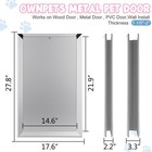 18 x28  Aluminum Large Pet Dog Door For Wall  Flap Cover Magnetic Locking Screen