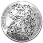 2017 Rwanda African Hippo 1 Oz Silver Bu Coin In Original Mint Sealed Pack