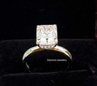 2 0 Ct Radiant Cut Real Diamond Engagement Ring 14k Solid White Gold Size 7