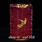 7 china Antique Porcelain Song Jun Kiln Red Glaze Inlay Magpie Plum Blossom Vase