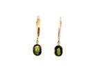 19thc Antique 1  ct  Green Sapphire 14ktgf Earrings  Medieval Popes Gem Of Heaven