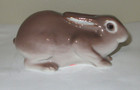 Vtg Bing   Grondahl Rabbit Bunny Figurine Brown Crouching Denmark 5  Long B2421