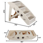 Pet Stairs Foldable Dog Ladder For High Bed W  Support Frame 4 Non-slip Steps 