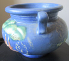 Rare 1938 Roseville Pottery Blue Fuchsia Pattern 645-3  Urn-shaped Jardiniere