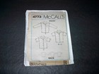 Mccall s Pattern 4773 Misses  Ls ss Button Front Blouse   Four Styles   Size 8 U