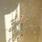 1pc Crystal Lotus Sun Catcher  Rainbow Maker Prism Hanging Garden Decor - New
