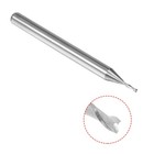 5 Pcs 1 8  Shank 0 8mm X 3mm Carbide End Mill For Acrylic Milling Bit 2 Flute