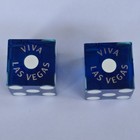 Flamingo Las Vegas Casino Played Blue Craps Dice Serial Numbers 2241 And 2341